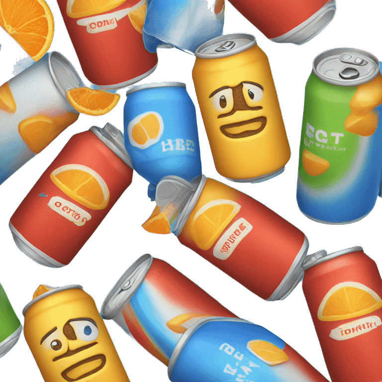 blue red orange yellow surfside drink can emoji