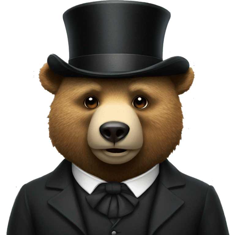 Bear in a top hat emoji