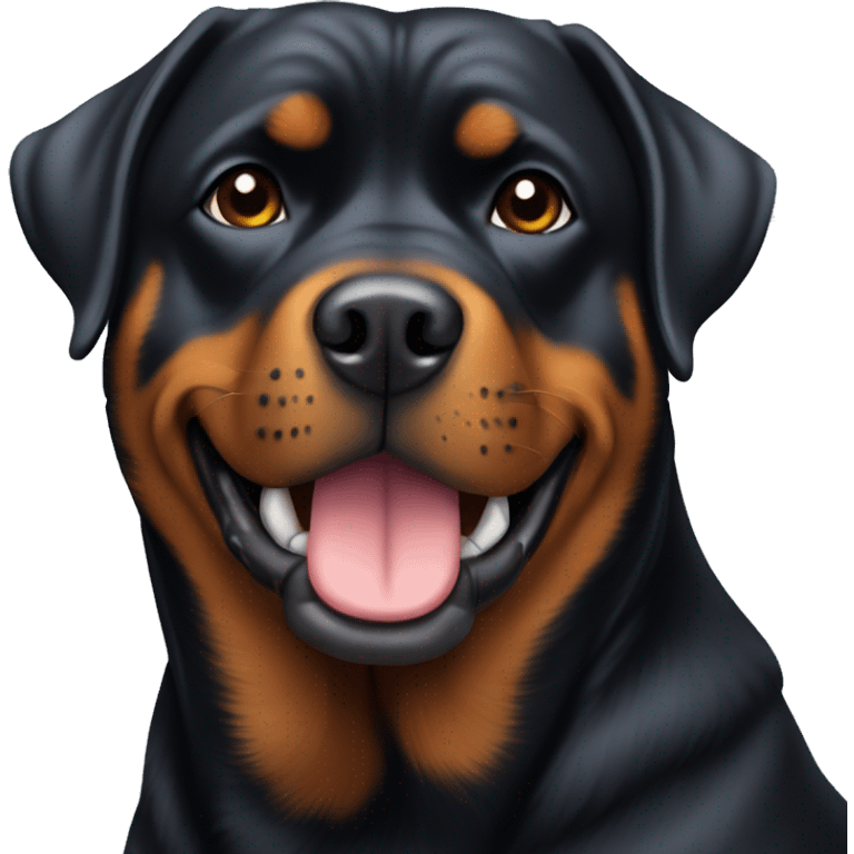 Rottweiler with some gray around snout emoji