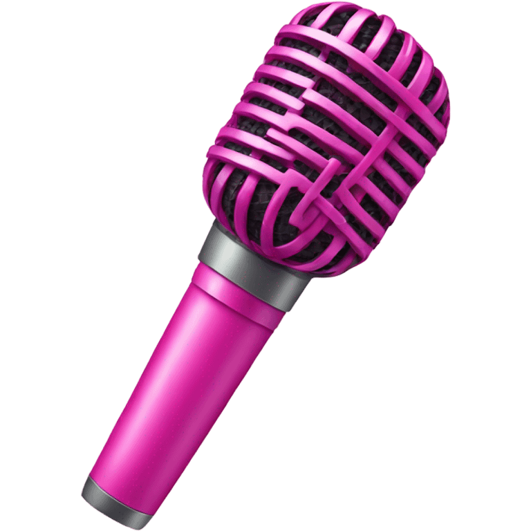 A pink microphone emoji