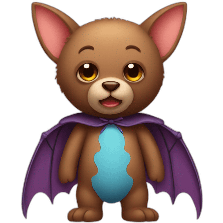 Bat dressed like a teddy bear emoji