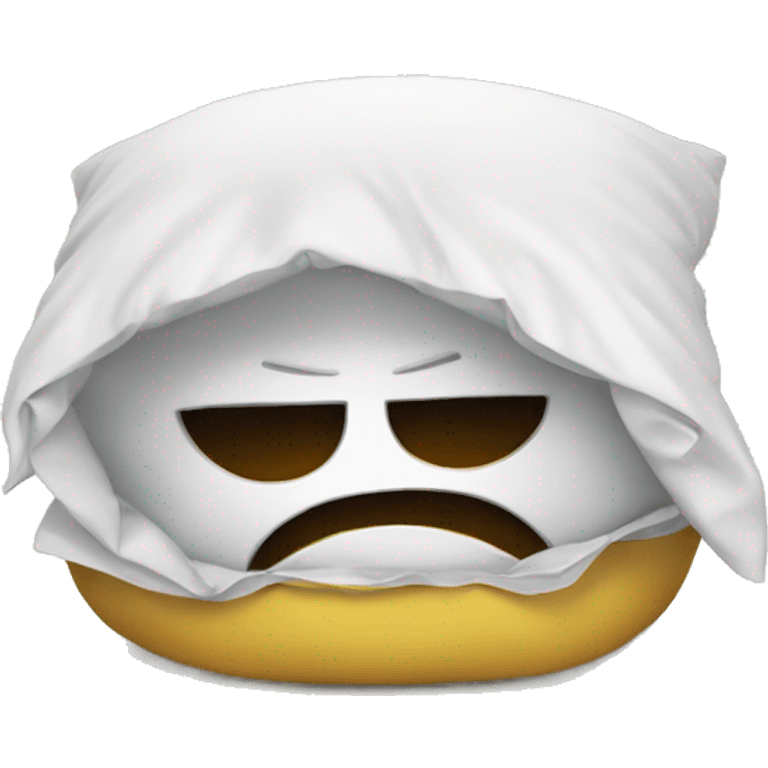 cartoon head buried in pillow emoji