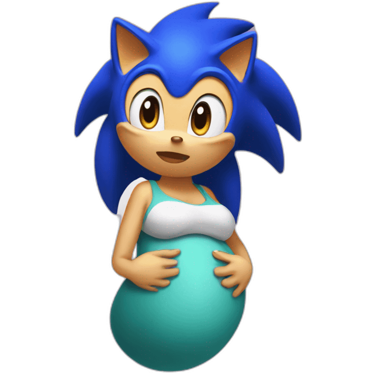 Pregnant sonic emoji