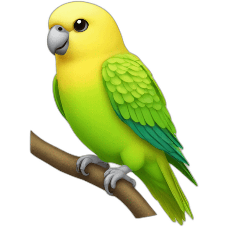 chubby yellow parakeet emoji