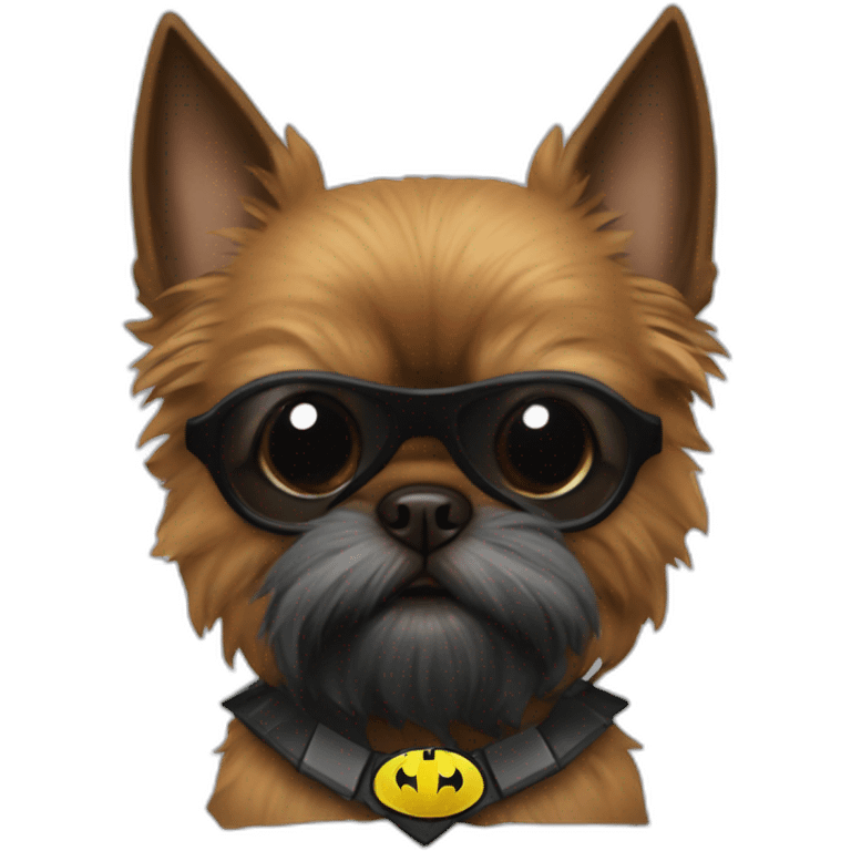 Batman with Brussels griffon emoji