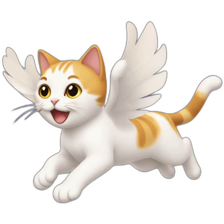 Flying cat emoji