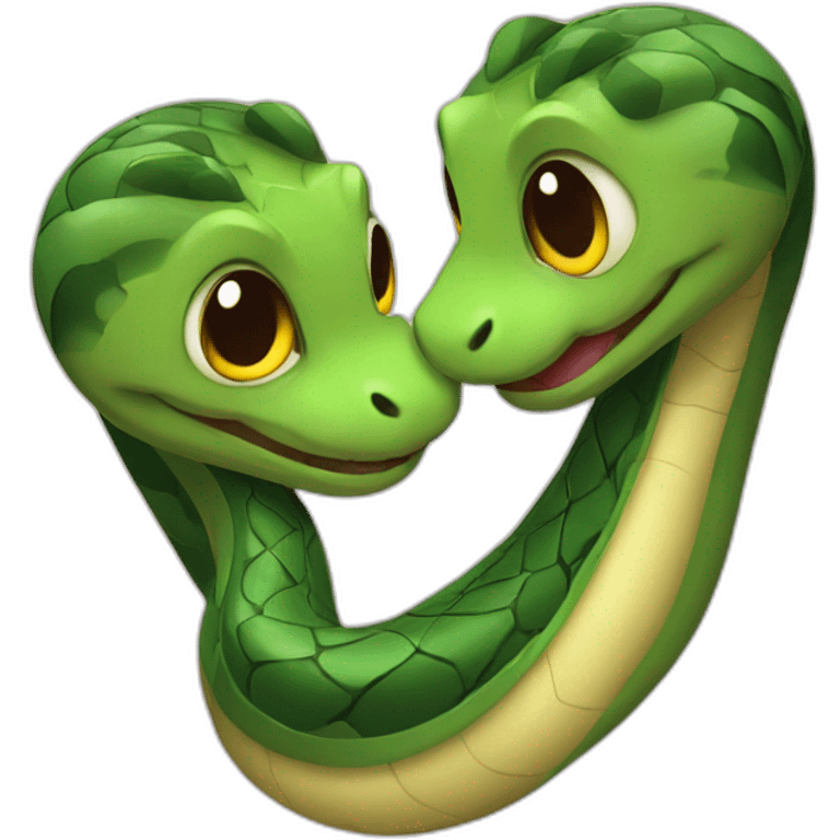 snakes a loving couple emoji