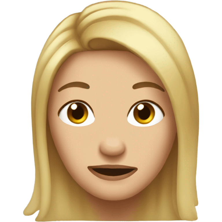 Karen with Karen hair and wrinkly skin emoji