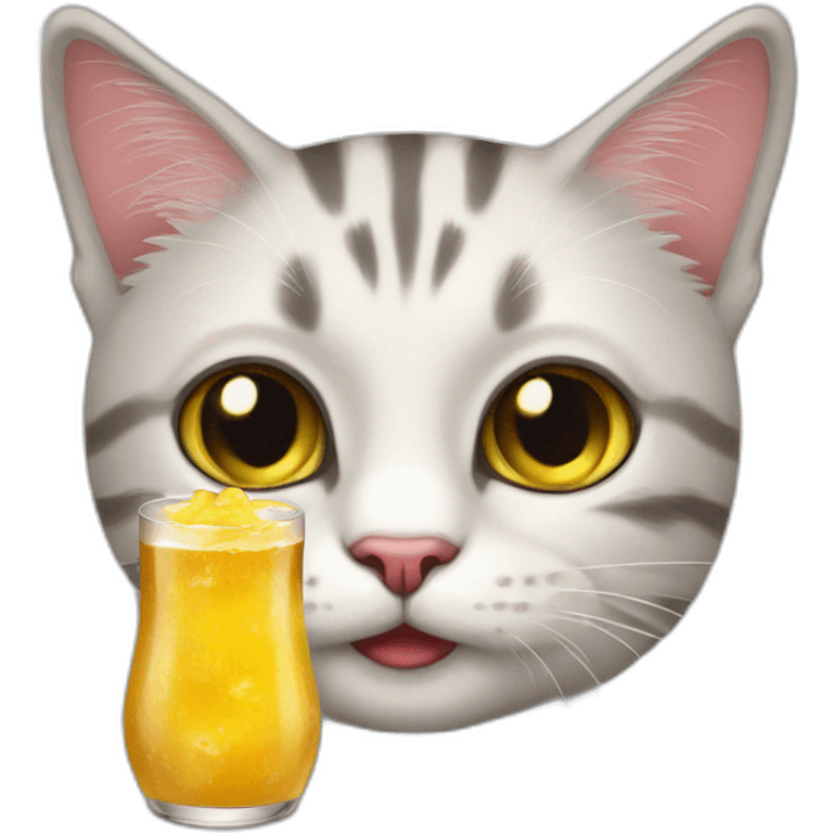 Cat drink béer emoji