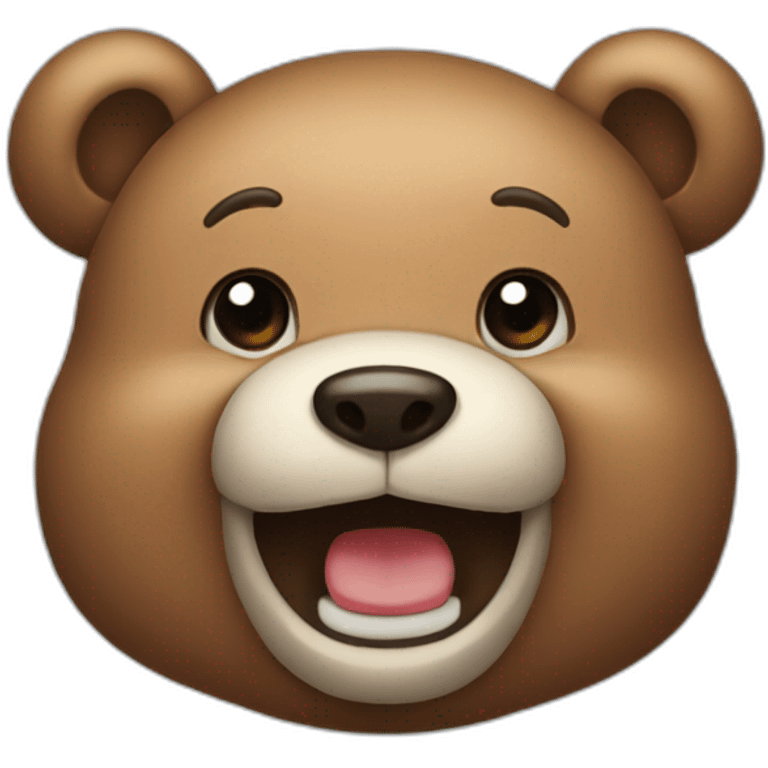 a photo of a happy teddy bear emoji