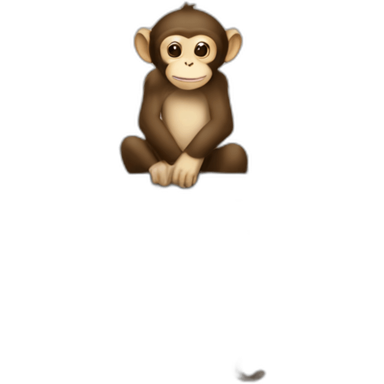 A Monkey Sitting on Tori Gate emoji