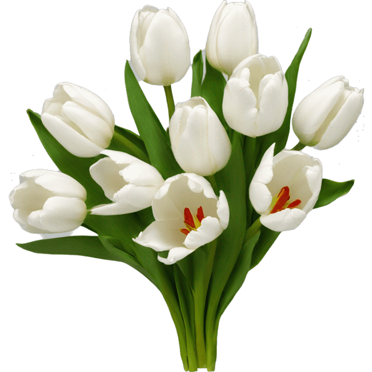 Bouquet tulipani bianchi emoji