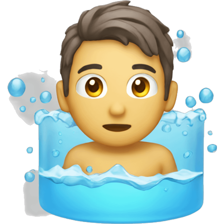 persona pensando en el agua calor emoji