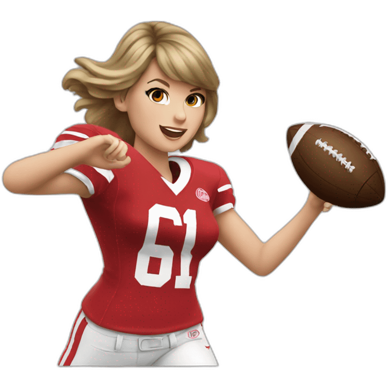 taylor swift throwing football emoji