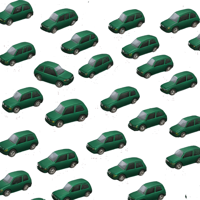 Darkgreen car Volkswagen Golf mk4 emoji