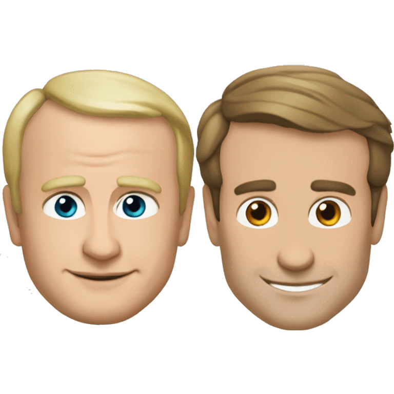 Macron et Vladimir poutine emoji