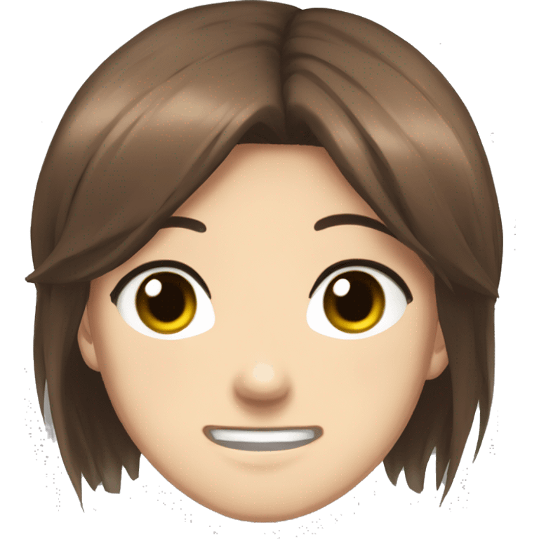 Sasha Braus brown hair hair in a ponytail anime attack on titan emoji