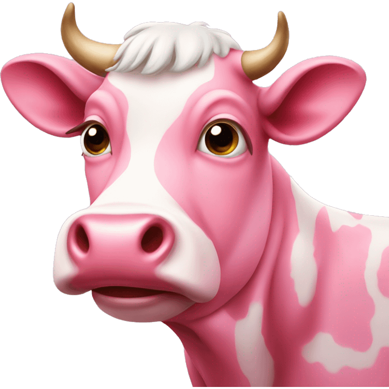 Pink cow emoji