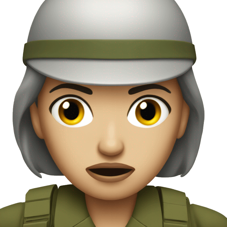 angry military woman emoji