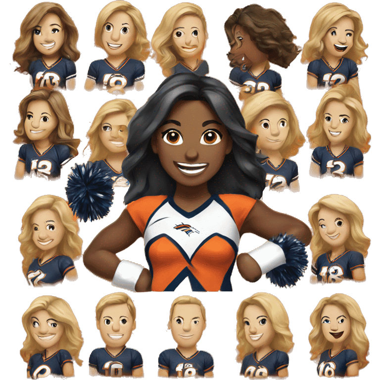 Denver broncos cheer leader  emoji