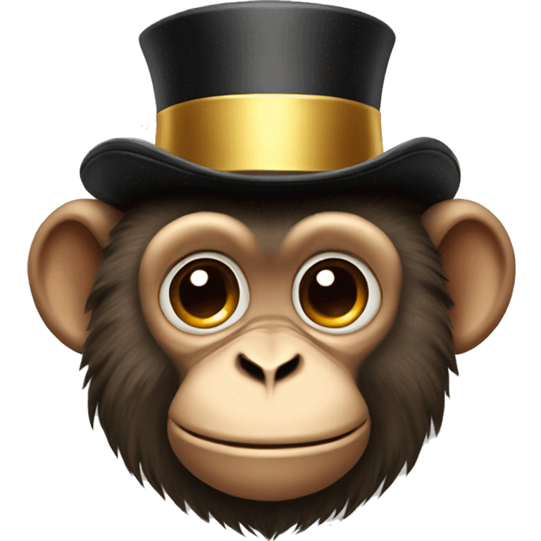 Monkey with a top hat emoji