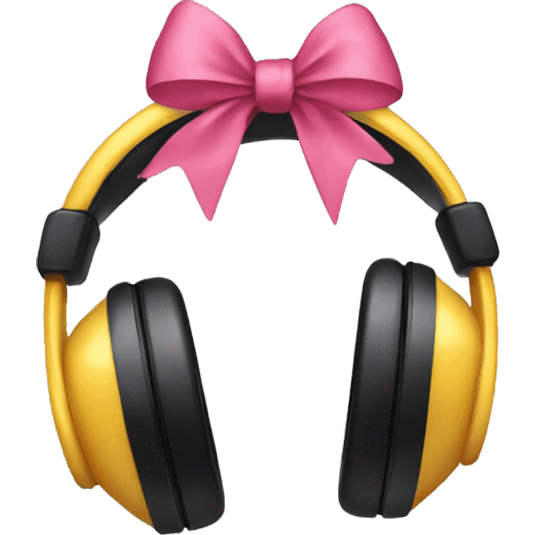 Headphones with bows emoji