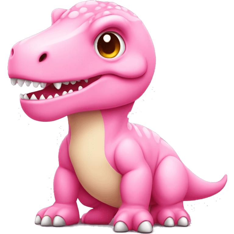 cute baby pink t. rex emoji