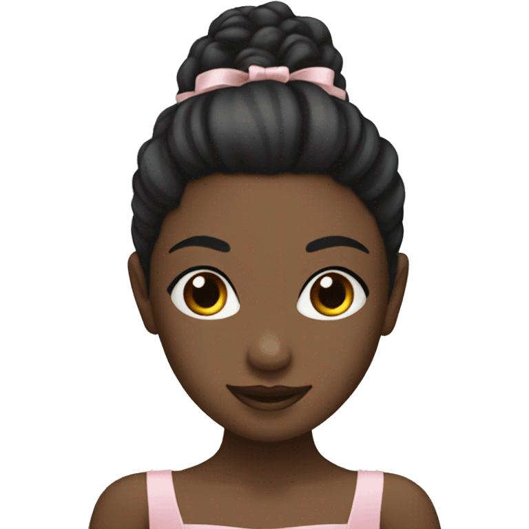 black ballerina with tutu emoji