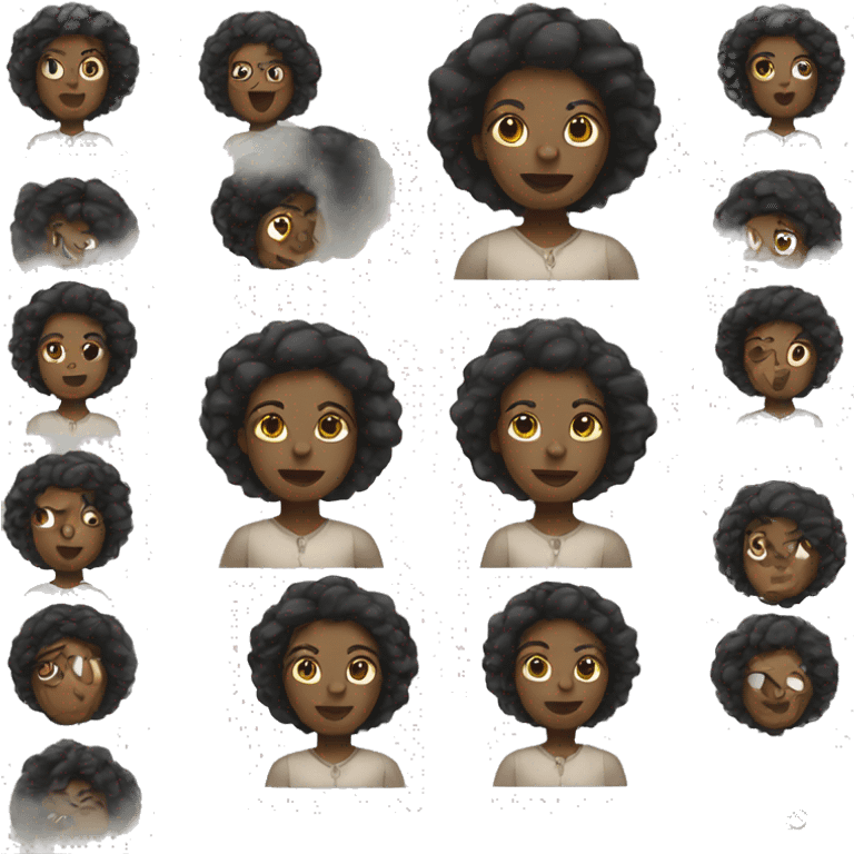 Black woman in tell emoji