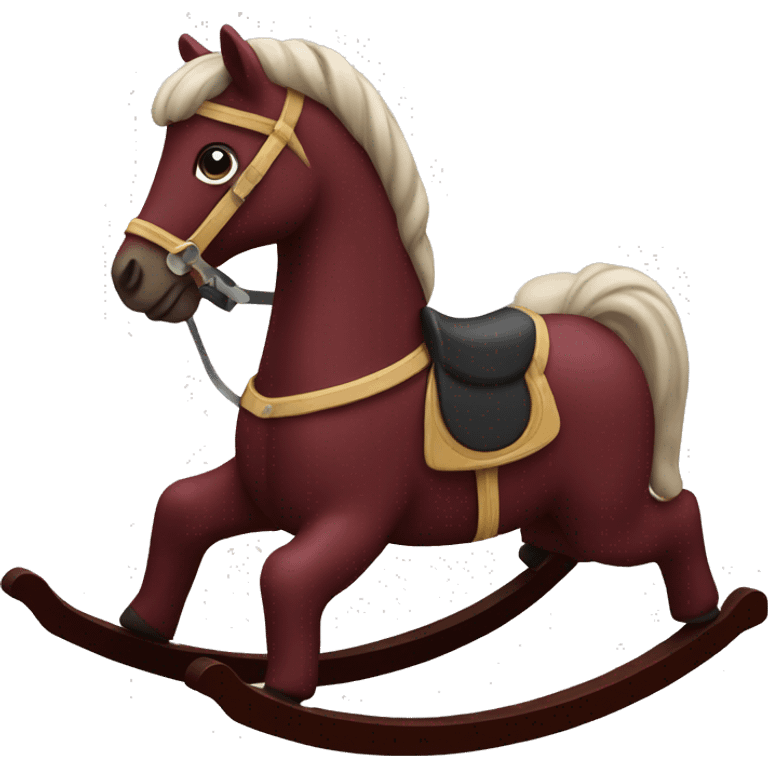 burgundy rocking horse emoji