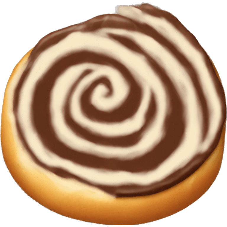 cinnamon roll chocolate  emoji