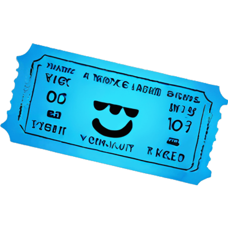 blue ticket emoji