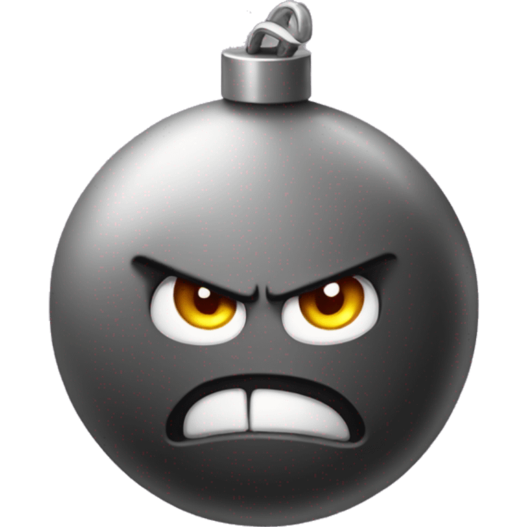 Cute angry bomb emoji