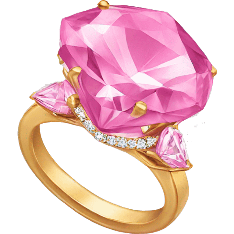 Pink diamond ring  emoji