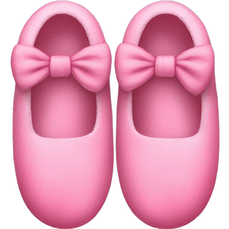 Pink slippers with bows emoji