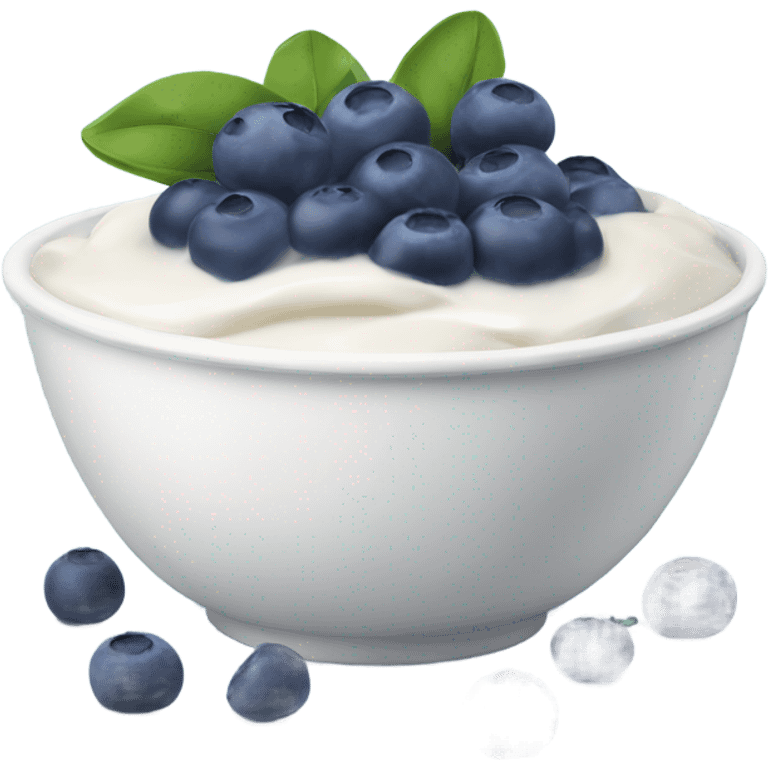 yoghurt bowl with blueberries emoji