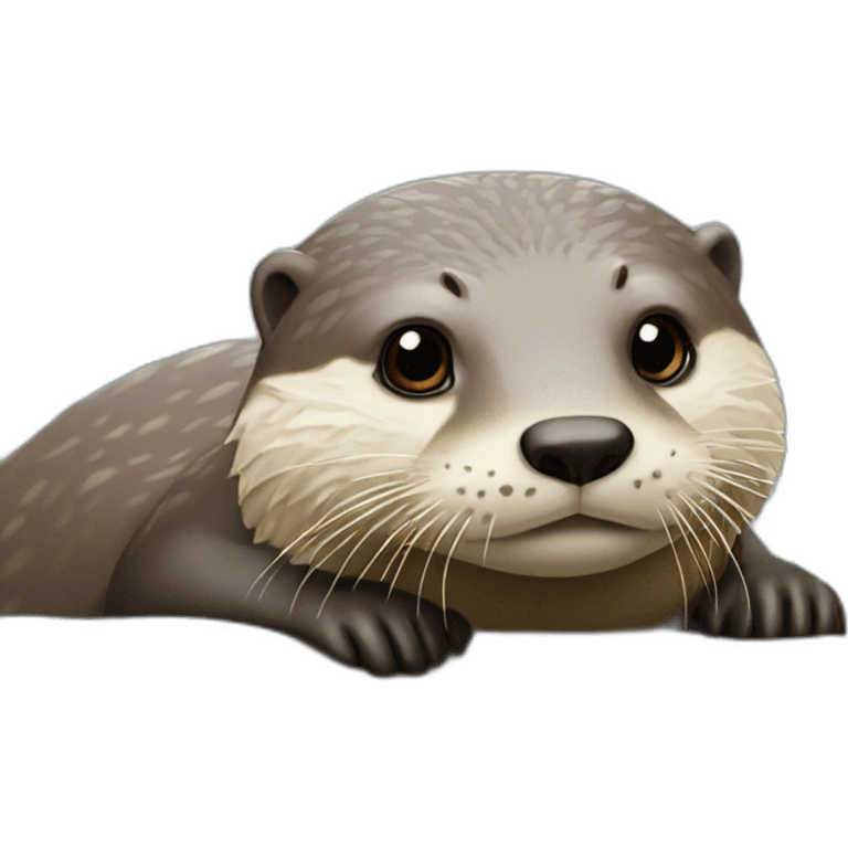 Loutre sur Une tortu emoji