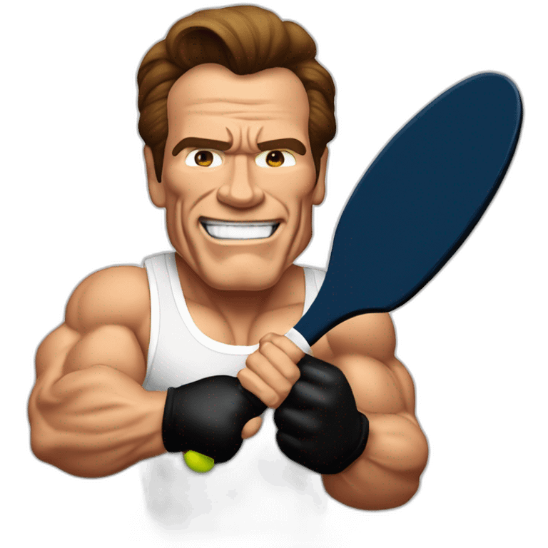 Arnold Schwarzenegger jugando al pádel emoji