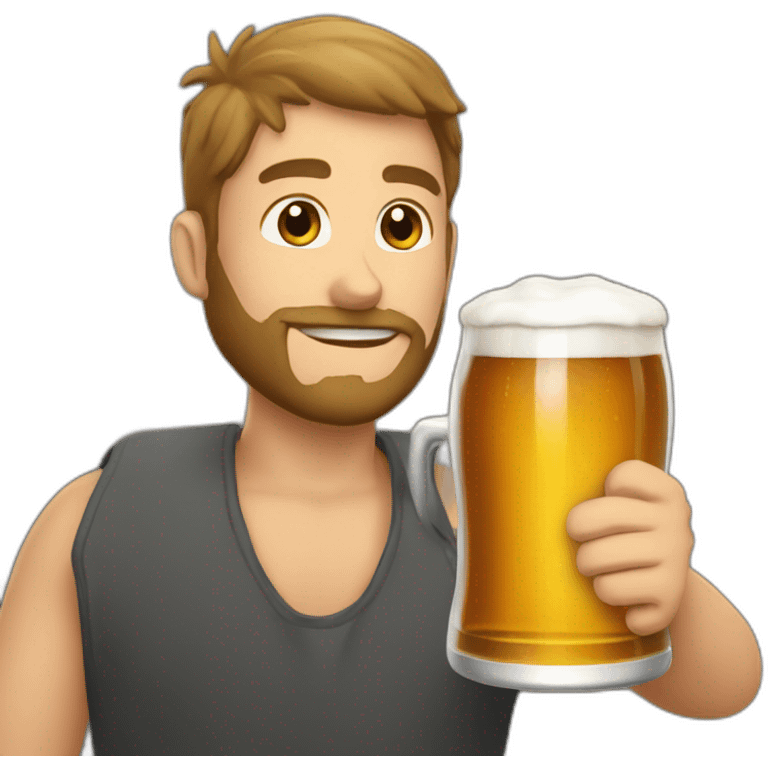 Chat qui bouge une bière emoji