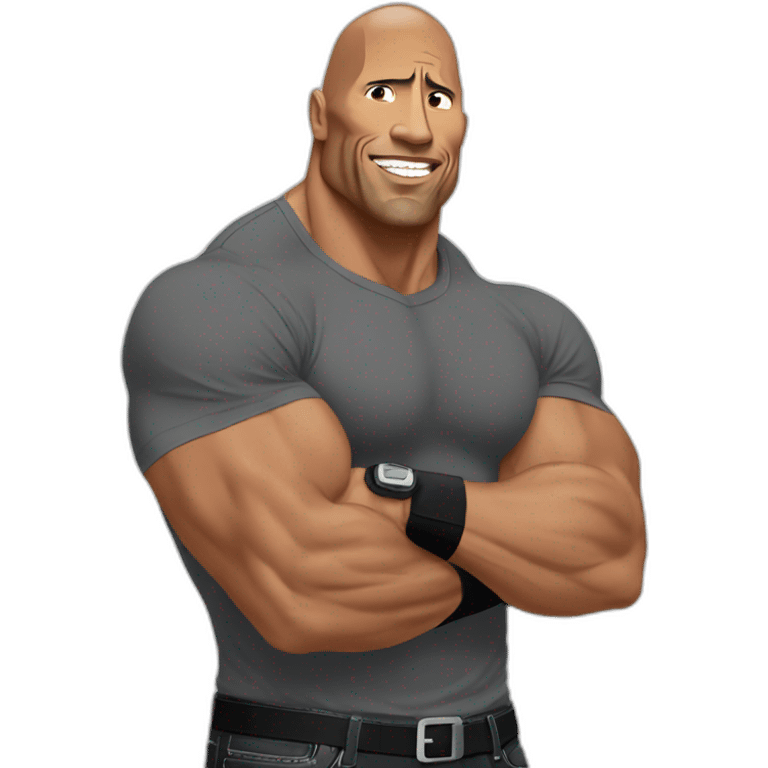 the rock meme emoji