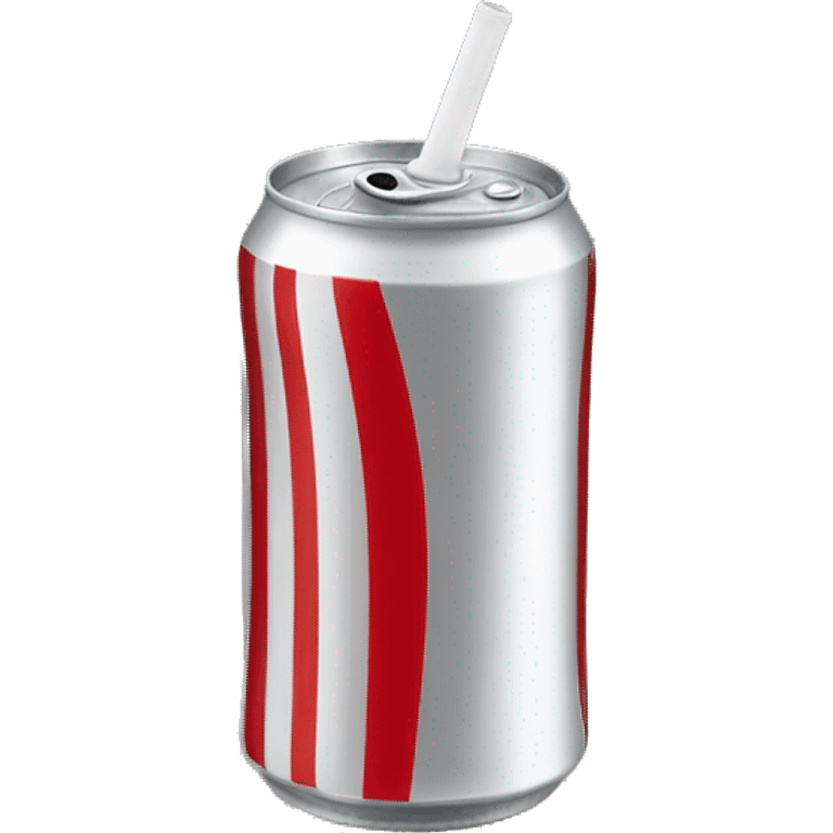 diet coke can with striped straw emoji