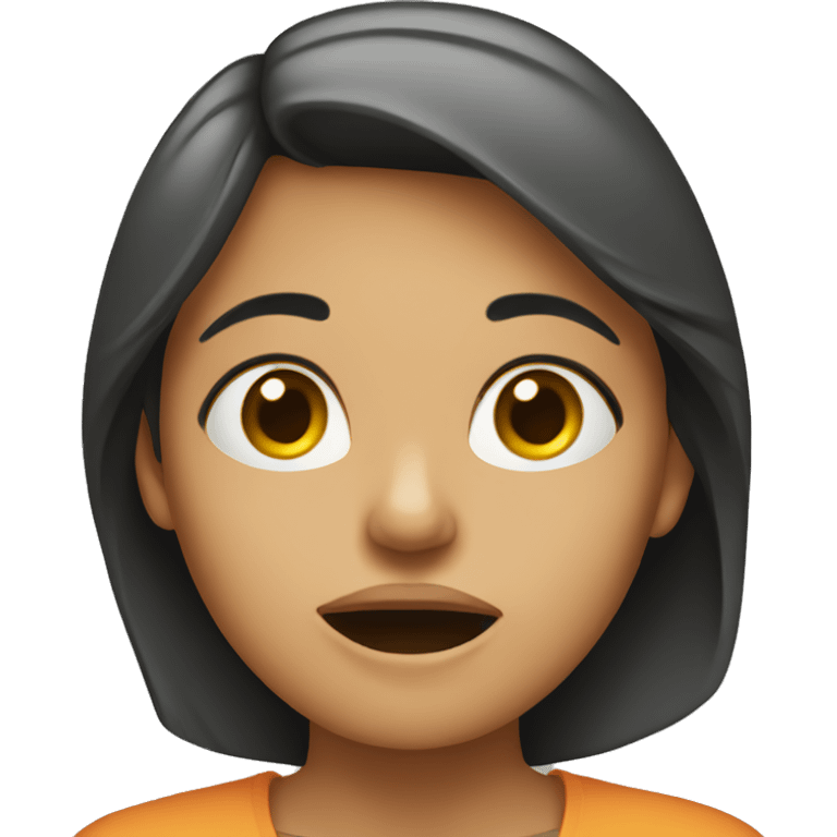 Girl signaling being quiet  emoji