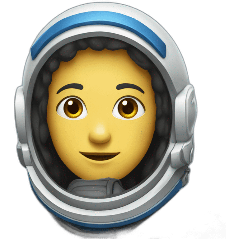 Space explorer with blue spacesuit emoji