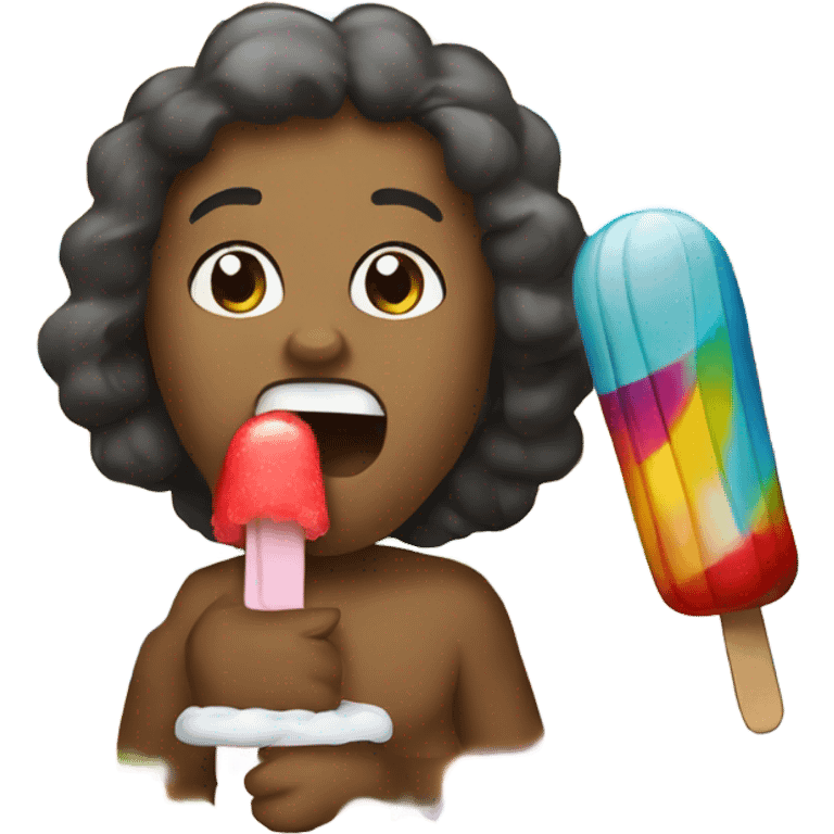 Sucking on popsicle  emoji