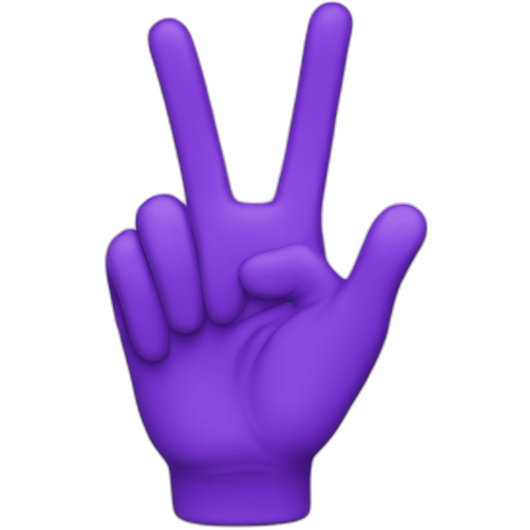 Purple peace hand emoji