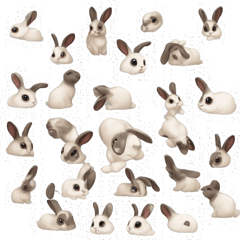 lop rabbit with siamese pattern emoji