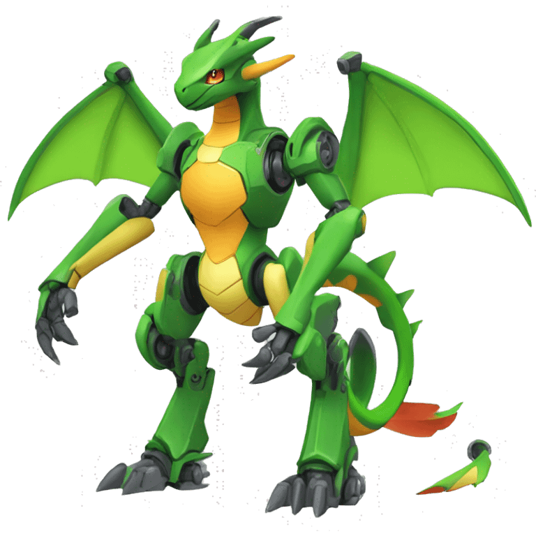 Mechanical Flygon-dragon-Charizard-raptor-Medabot-Mecha full body emoji