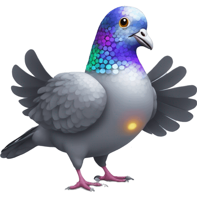 dancing disco ball pigeon emoji