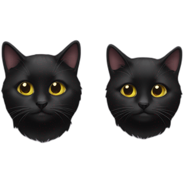 Two black cat emoji