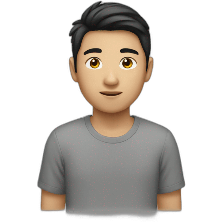 Half Asian half white 16 year old male emoji